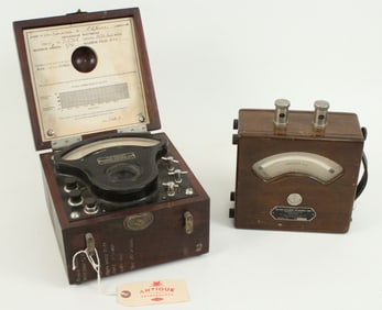 1943 General Electric Wattmeter & Weston Voltmeter