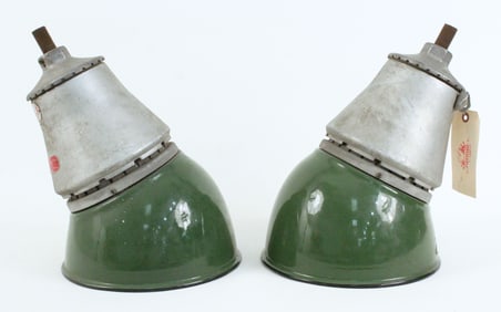 Pair of Appleton Electric Industrial Green Lights