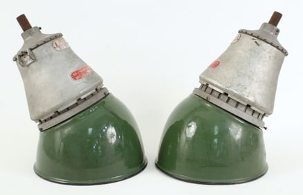 Pair of Appleton Electric Industrial Green Lights