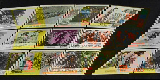 (12) Western Movie Lobby Cards, 1950's-1960's