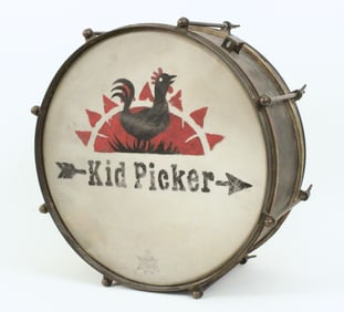 Vintage Brass Drum w/ Kid Picker Logo