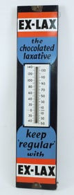 1920's EX-LAX Porcelain Advertising Thermometer