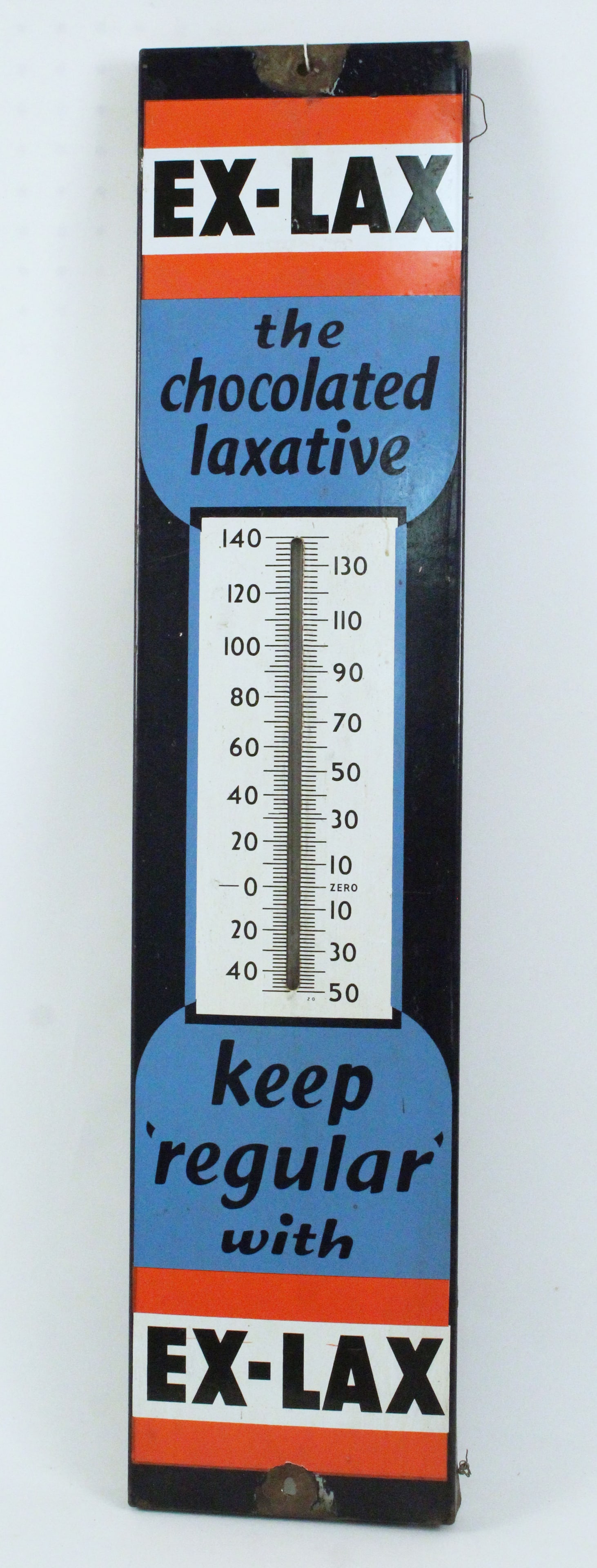 1920's EX-LAX Porcelain Advertising Thermometer (1 of 4)