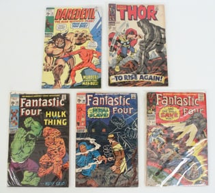 (5) Marvel Comic Books, Fantastic Four, Etc.