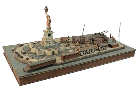 1937 Model of 1880's Bedloe Island w/ Liberty