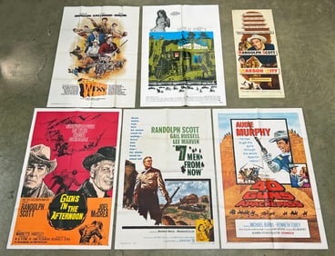 (6) Western Movie Posters, 1952-1977