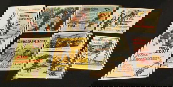 Group of Randolph Scott Lobby Cards, Poster, Etc.