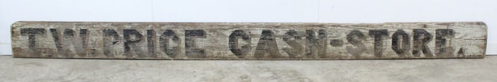 Large Wooden Cash Store Sign, Circa 1910