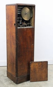 Standing Stock Ticker w/ Wooden Case