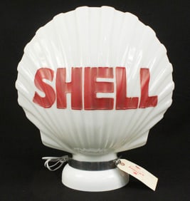 1930's Shell Gasoline Milk Glass Gas Globe