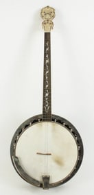 Supertone 4 String Banjo Mother Pearl Inlay Neck