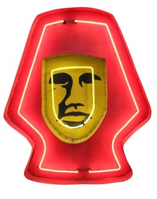 Mid 20th C. Red Neon Sphinx Shriner's Sign