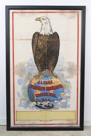 Framed Case Threshing Machine Co. Eagle Sign