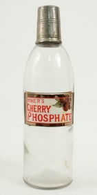 Miner's Cherry Phosphate Syrup Bottle