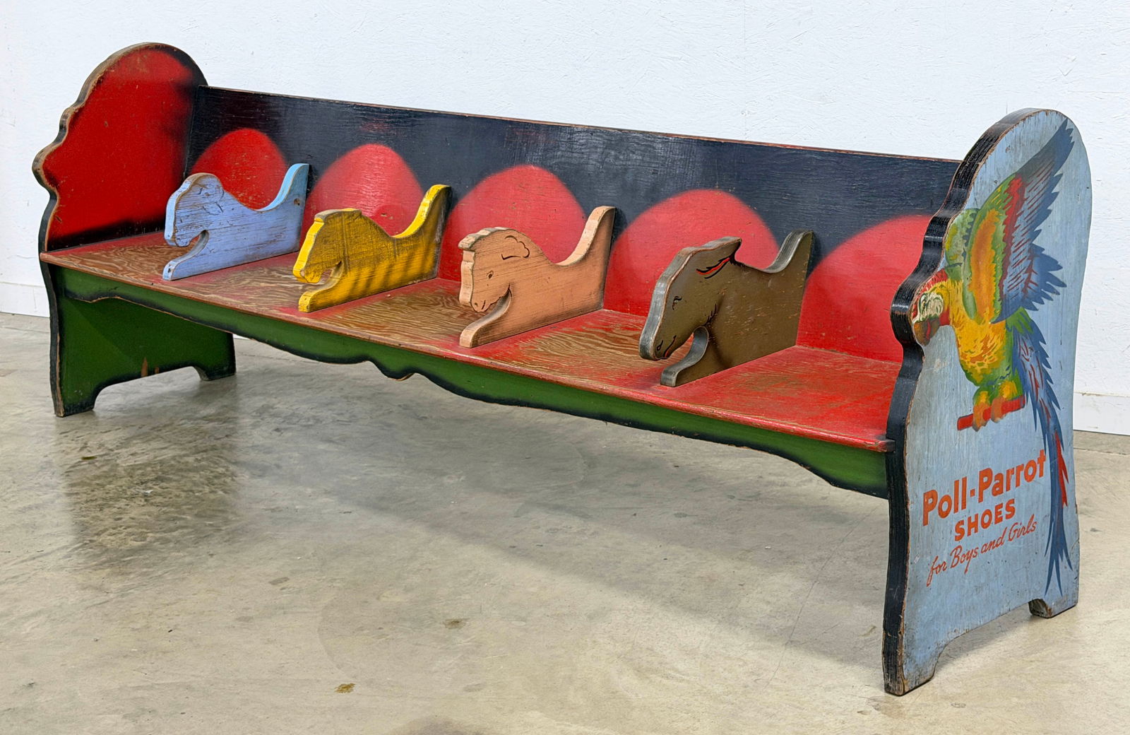 Poll-Parrot Shoes Store Animal Bench, C. 1930 (1 of 5)