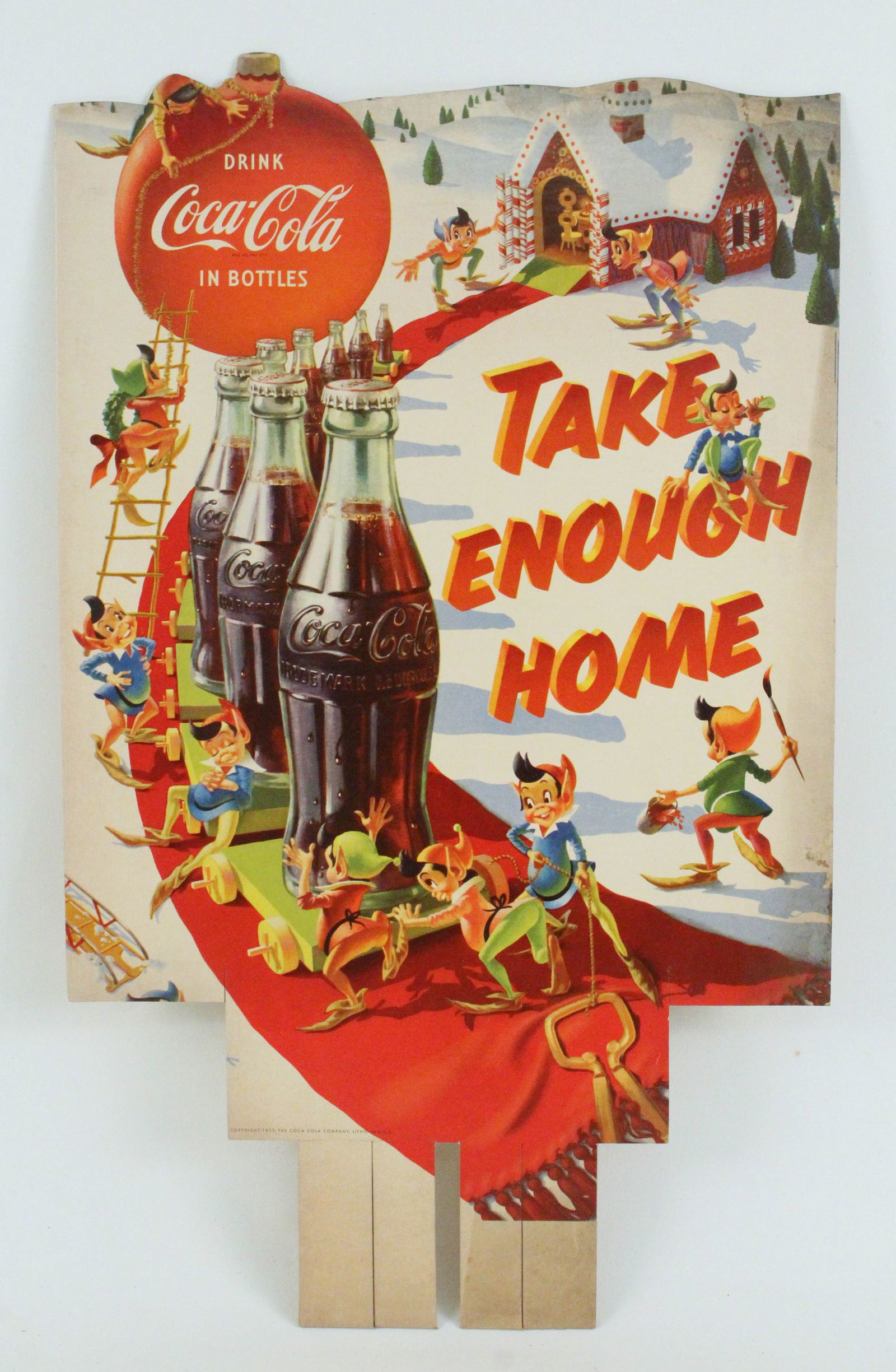 Rare 1953 Coca Cola Cardboard Carton Sign (1 of 7)