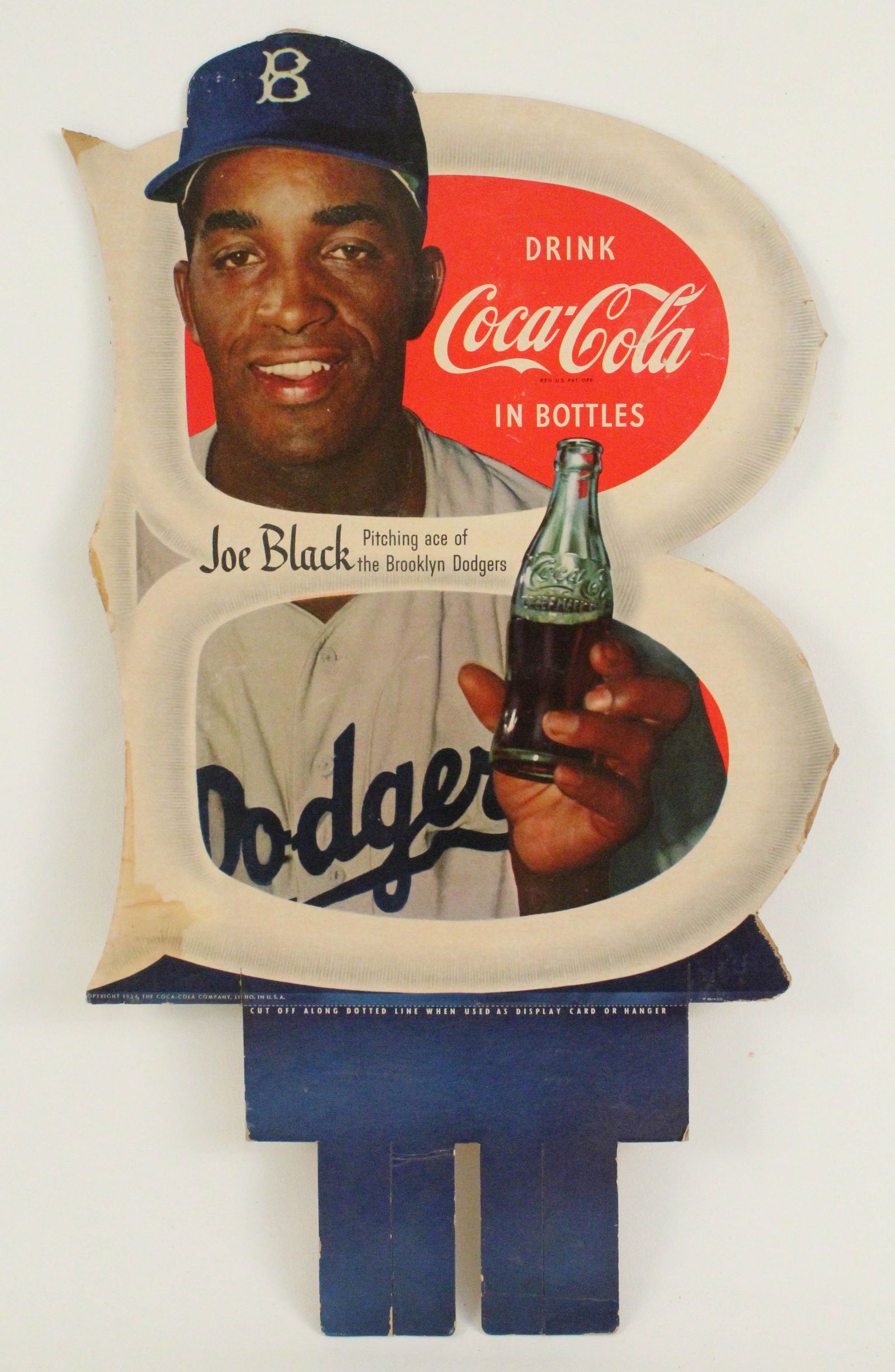 1954 Joe Black Brooklyn Dodgers Coca Cola Sign (1 of 6)