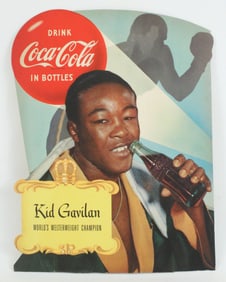 1954 Kid Gavilan Boxing Champion Coca Cola Sign