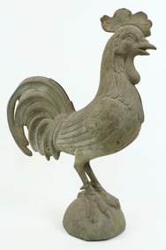 19th C. Copper Rooster Weathervane Ornament