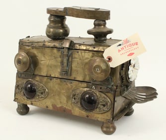 Decorative Brass 19th C. Venetian Shoe Shine Box