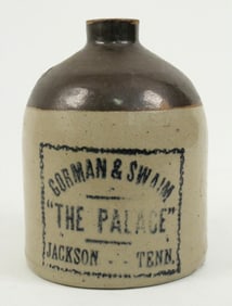 Gorman & Swim "The Palace" Jackson, TN Whiskey Jug