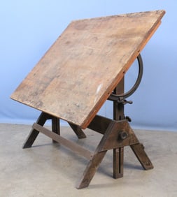 20th Century Industrial Drafting Table