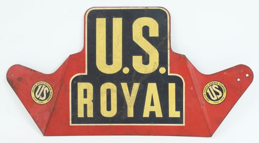 One Tin Side of U. S. Royal Tire Display Stand
