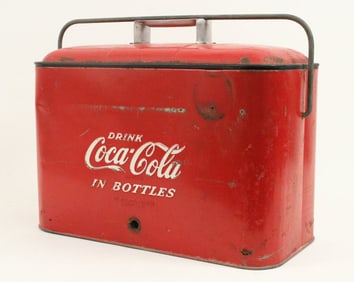 Coca-Cola Airline Metal Cooler, 1950's-1960's