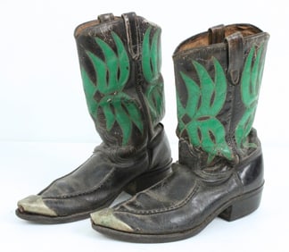 Pair of Mexican Leather Cowboy Boots