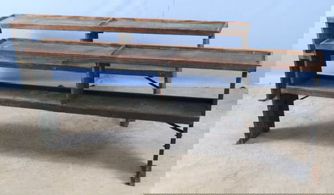 Pair of Vintage Wood Church Shelves