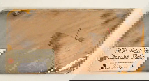 (2) 1931 New York License Plates