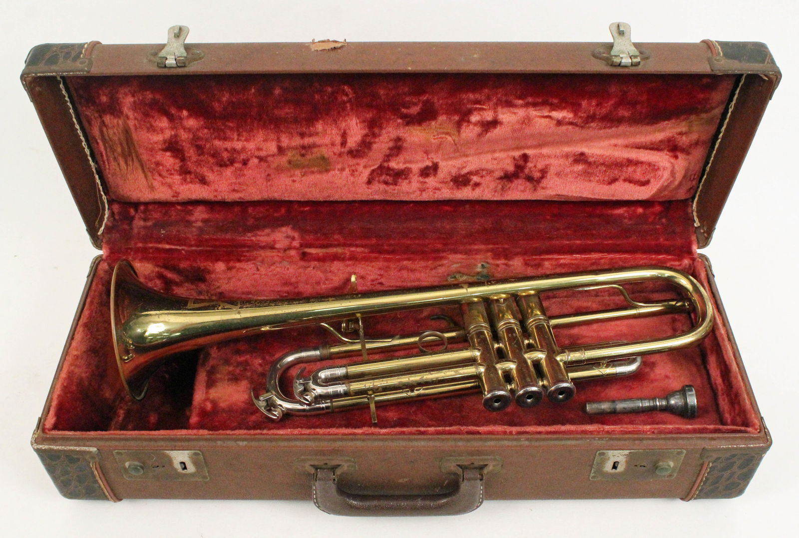 Vintage French "La Bar de Luxe" Trumpet w/ Case (1 of 5)
