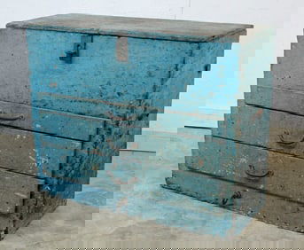 Early 1920's Teal Green Tool Chest