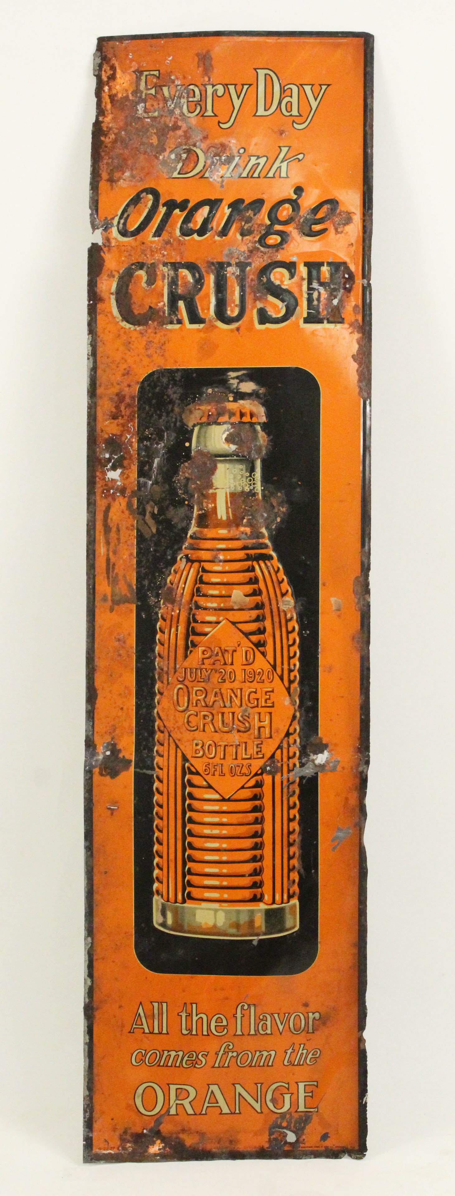 1920's Orange Crush Tin Sign (1 of 7)