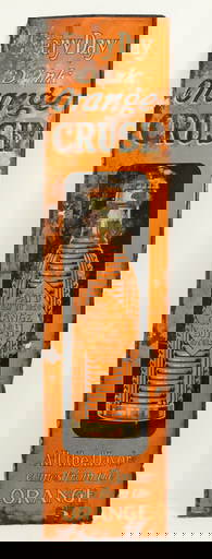 1939 Drink Orange Crush W/ Crushy Krinkle Bottle Embossed Tin Sign