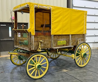 19th Century Covered Wagon w/ Tarp Cover