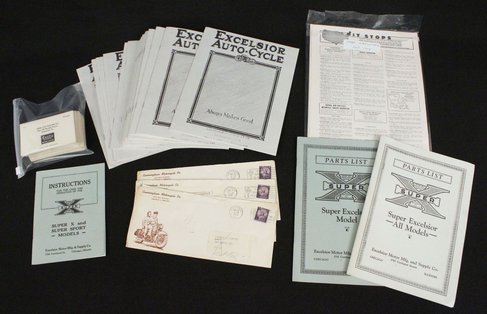 Group of Motorcycle Catalogs, Parts Lists, Etc. (1 of 9)