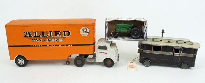 1960's Metal Truck, Street Car, & Tractor
