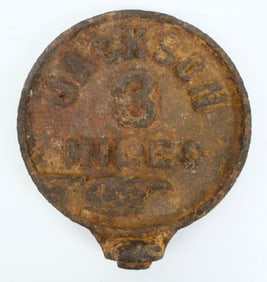 Jackson, Tenn. Cast Iron Railroad Mile Marker