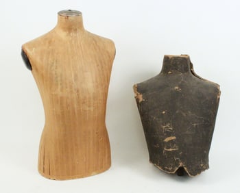 (2) Vintage Mannequin Dress Form Torsos