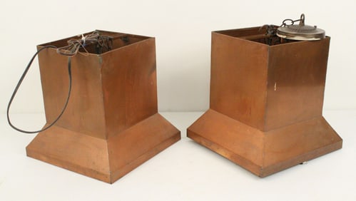 (2) Hanging Copper Lights