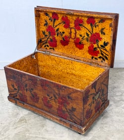 Early 20th Century Pyrography Trunk