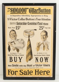 Victor Specialty Co. Collar Button Paper Poster