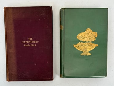 2 Confectionary Themed 19th Century Cookbooks