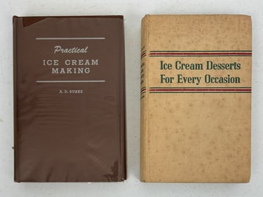 2 Vintage Ice Cream Making Cookbooks