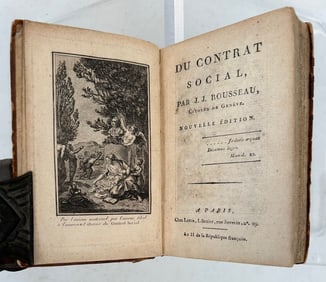 Du Contrat Social by Jean Jacques Rousseau C. 1793