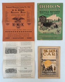 Early 1900's Antique Car and Motorcycle Catalogs