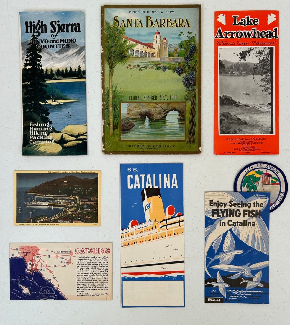 8 pieces of Early California Travel Ephemera (1 of 14)