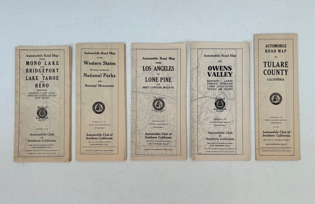 5 - C. 1920 Automobile Club of Southern Calif Maps (1 of 15)