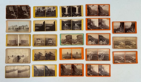 23 19th C. Stereographic View Cards of Tennnessee